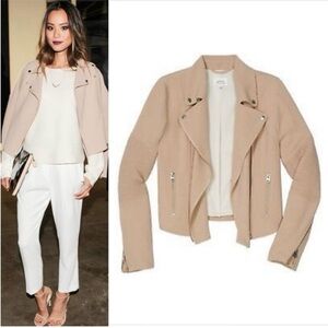 ARITZIA Wilfred | Montesson Camel Beige Tan Moto Jacket Size 2
